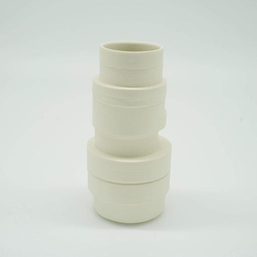 Strata Vessel No 31 by Emma Westmacott | Porcelain Slip Cast vessel for sale at The Biscuit Factory Newcastle 