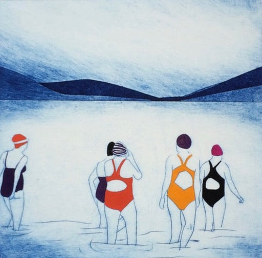 Swim Club by Sarah Morgan | Contemporary Figurative Prints for sale at The Biscuit Factory Newcastle 