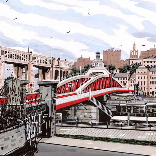 Swing Bridge by Phil West | Contemporary Giclée Prints for sale at The Biscuit Factory Newcastle 