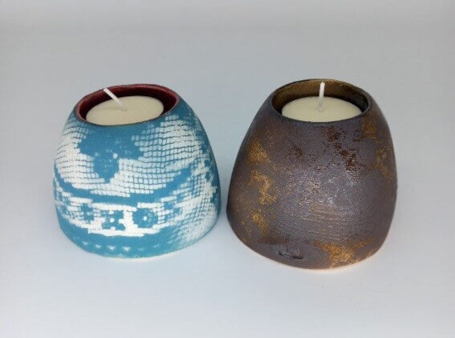Tealight Holder by Lesley Farrell | Contemporary Ceramics for sale at The Biscuit Factory Newcastle 