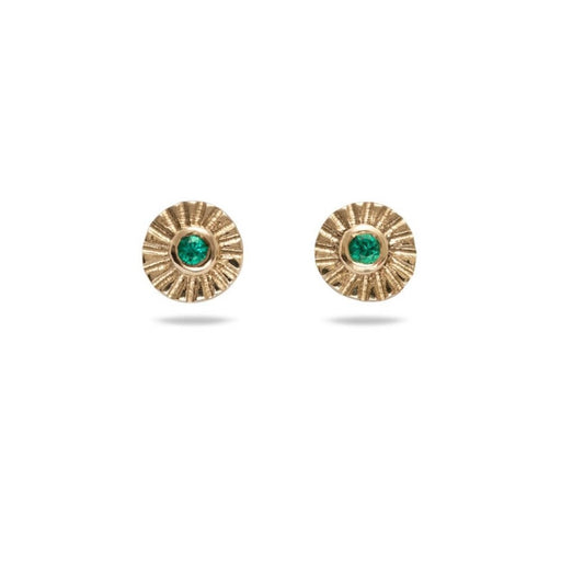 Teeny Tiny Studs Emerald by Mim Best | Contemporary Jewellery for sale at The Biscuit Factory Newcastle 