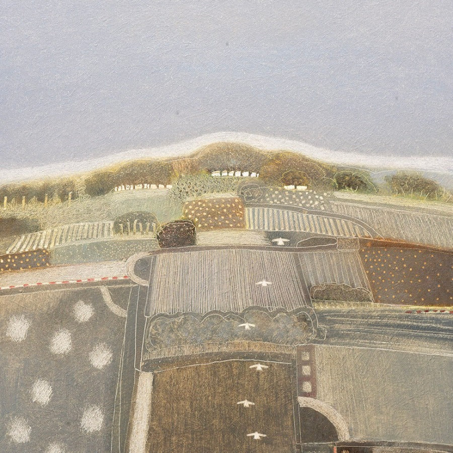 Through Harvested Fields by Rob van Hoek | Contemporary Painting for sale at The Biscuit Factory Newcastle 