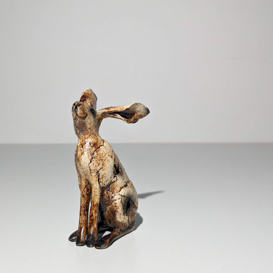 Tiny Hare Sitting by Karen Lainson | Contemporary Sculpture for sale at The Biscuit Factory Newcastle