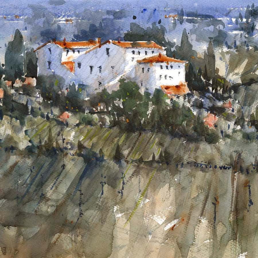 Tuscan Vista II by Alan Smith Page | Contemporary Painting for sale at the Biscuit Factory Newcastle 