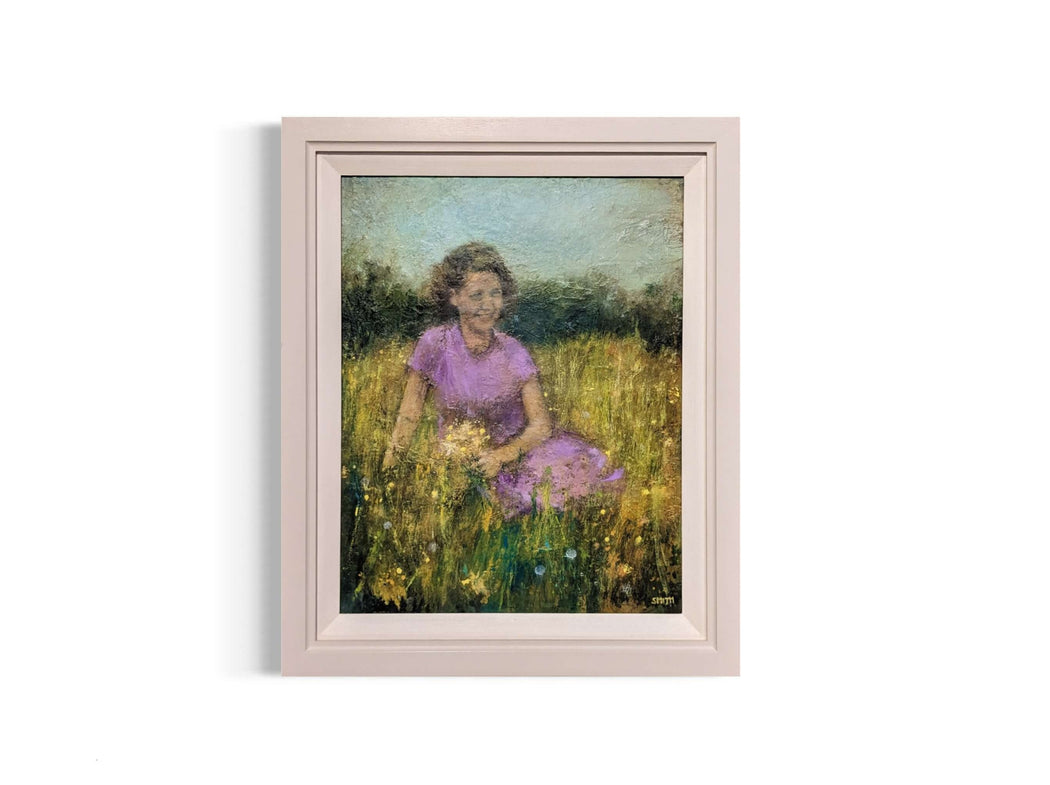 Woman in a Field by Rhonda Smith | Original paintings for sale at The Biscuit Factory Newcastle