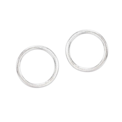 Circle Studs by Caitlin Hegney, a pair of silver circle-shaped stud earrings. | Contemporary jewellery at The Biscuit Factory Newcastle
