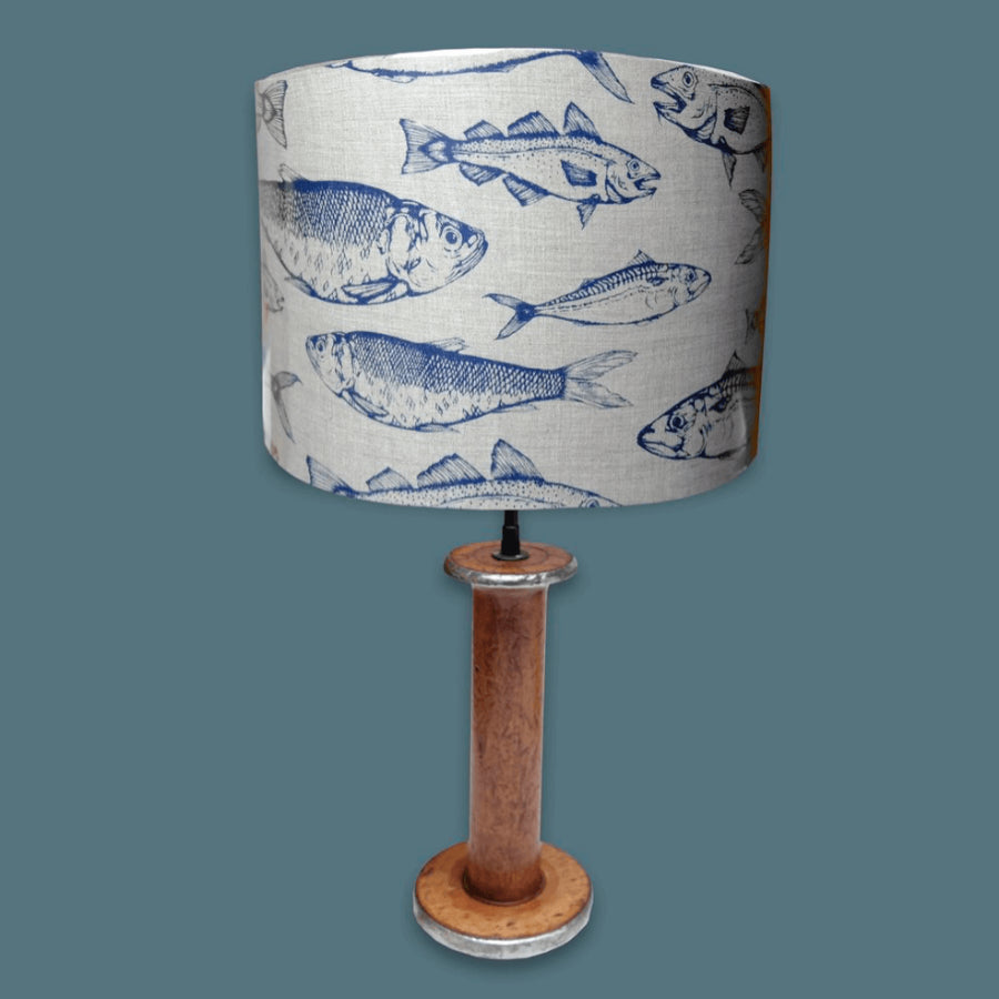 North Sea Fish Lampshade by Ellie Davison-Archer | Contemporary textiles for sale by Ellie Davison-Archer at The Biscuit Factory Newcastle