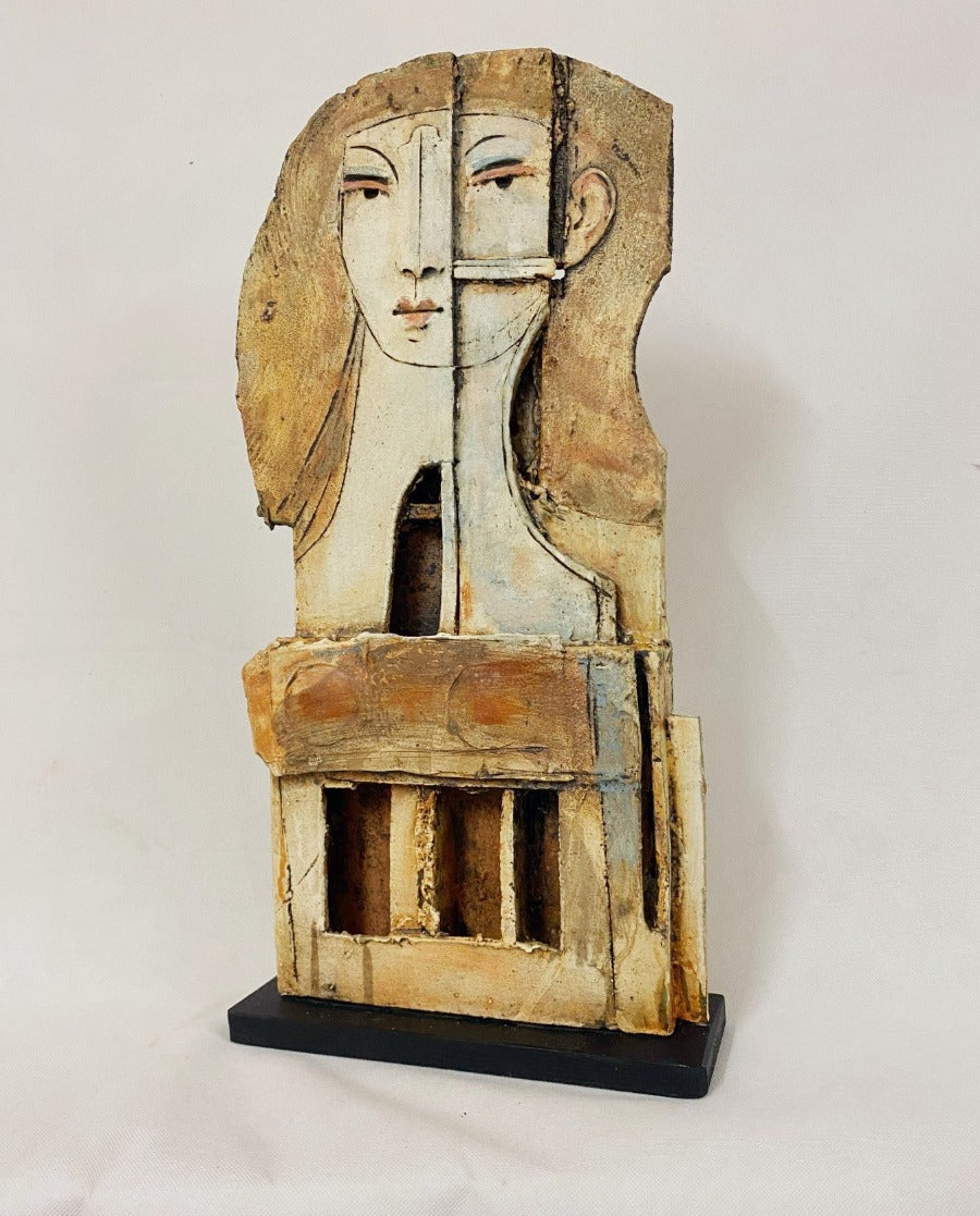 Cut Up Head by Christy Keeney | Original Ceramic art by Christy Keeney for sale at The Biscuit Factory 
