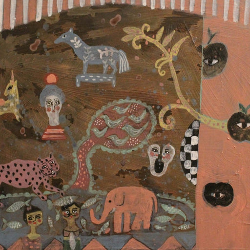 Eternal Quest by Sudeshna Chattopadhyay, an original painting featuring animal iconography. | Original paintings for sale at The Biscuit Factory Newcastle.