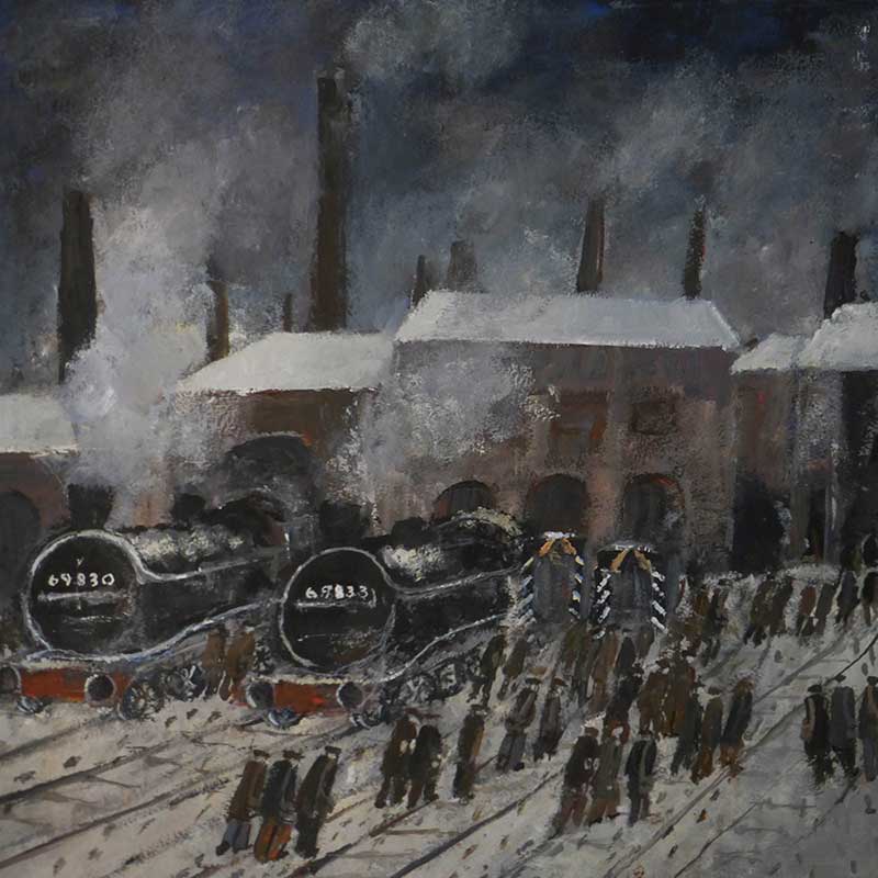 Original painting by Malcolm Teasdale at The Biscuit Factory.