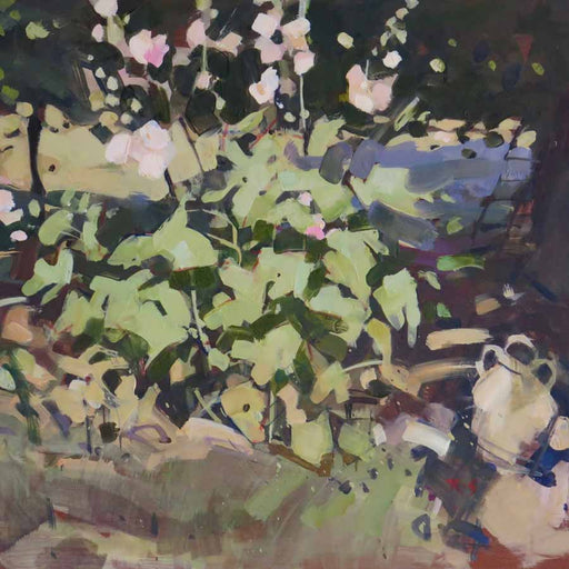 Buy 'Hollyhocks, Ladder', an original painting by Richard Sowman at The Biscuit Factory.