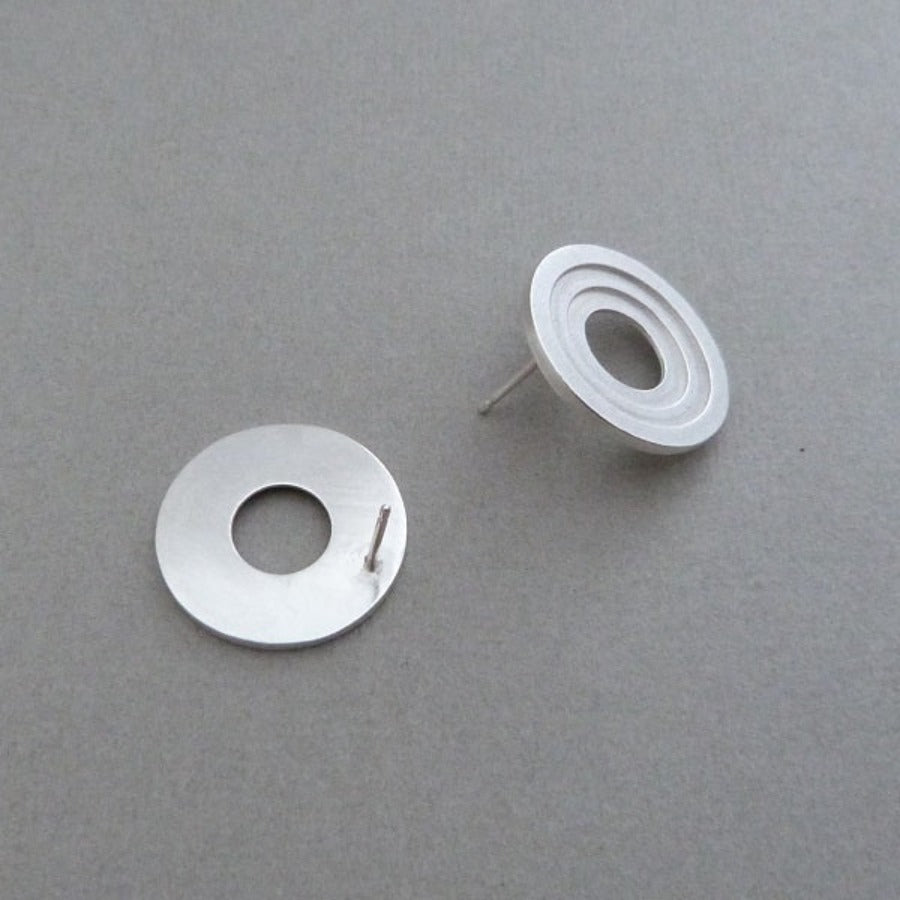 Juno Stud Earrings Silver by Elin Horgan | Purchase handmade Jewellery by Elin Horgan at The Biscuit Factory Newcastle 