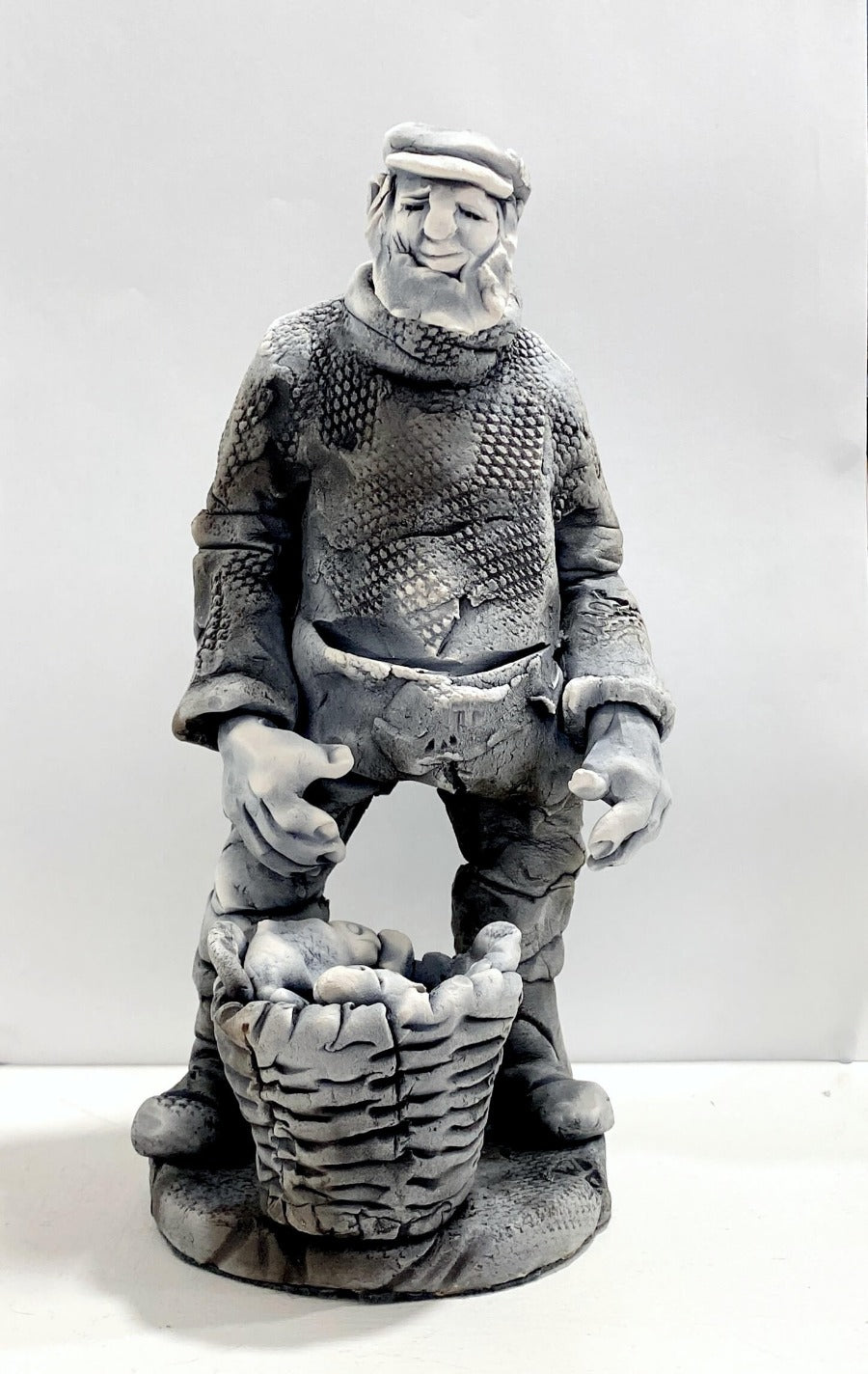 Large Standing Fisherman by Alistair Brooks | Contemporary Sculpture for sale by Alistair Brooks at The Biscuit Factory Newcastle