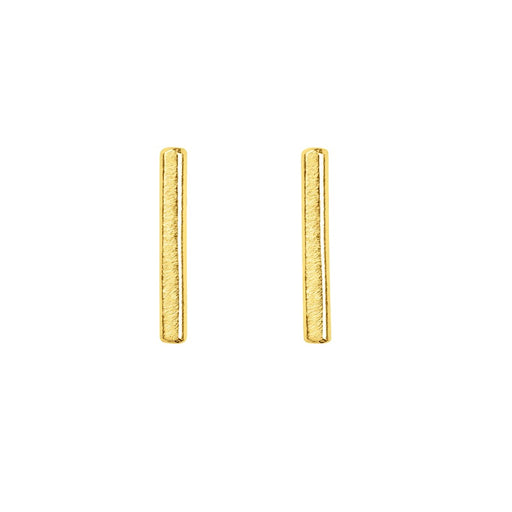 Line Studs (Gold) by Caitlin Hegney, a pair of gold line stud earrings. | Handmade jewellery for sale at The Biscuit Factory Newcastle