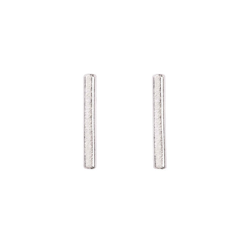 Line Studs (Silver) by Caitlin Hegney, a pair of silver line stud earrings. | Handmade jewellery for sale at The Biscuit Factory Newcastle
