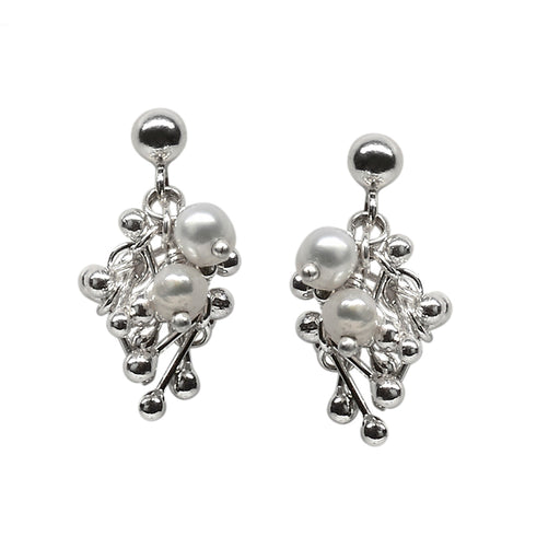 Buy 'Pearl Cluster Earrings', handmade jewellery by Yen Jewellery at The Biscuit Factory
