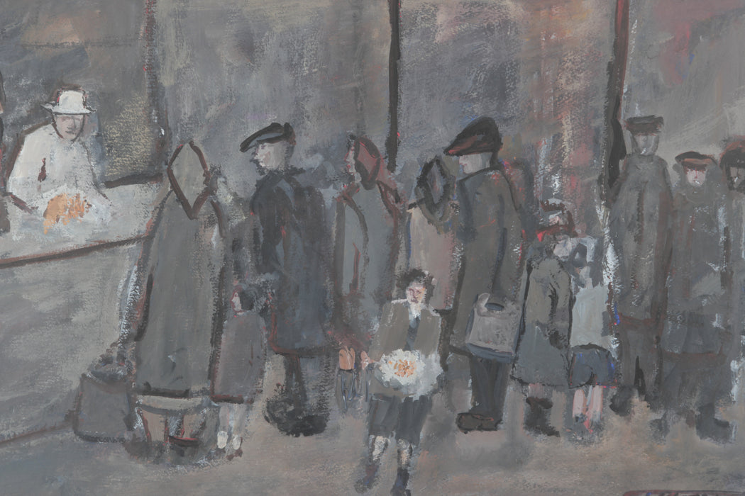 Original painting by Malcolm Teasdale at The Biscuit Factory.