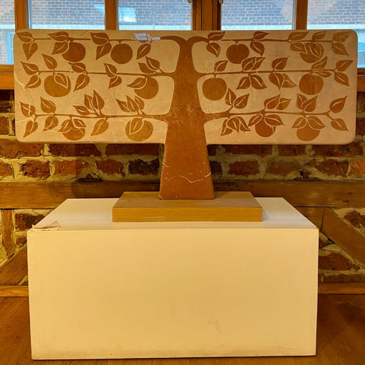 Orange Espalier Tree by Michael Disley, a large marble sculpture of an orange tree. | Original sculpture for sale at The Biscuit Factory Newcastle