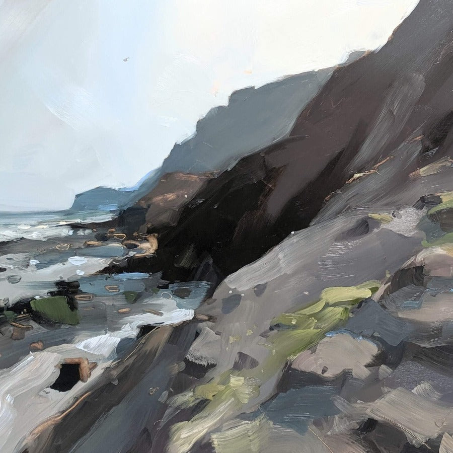 Ravenscar by Hester Berry, an original oil painting of the coastal landscape at Ravenscar, North Yorkshire. | Original art for sale at The Biscuit Factory Newcastle