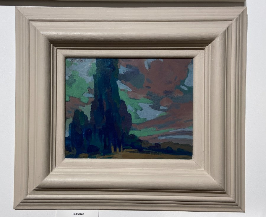 Red Cloud by Garry Courtnell an original landscape painting. | Contemporary landscape paintings for sale at The Biscuit Factory Newcastle