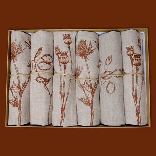 Seed Head Napkin Set by Ellie Davison-Archer | Contemporary Textiles for sale at The Biscuit Factory Newcastle 