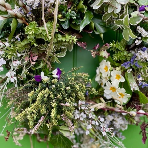Spring Wreath Workshop by Harvest Moon at The Biscuit Factory Newcastle, make a floral wreath with seasonal and dried flowers. | Creative workshops at The Biscuit Factory Newcastle