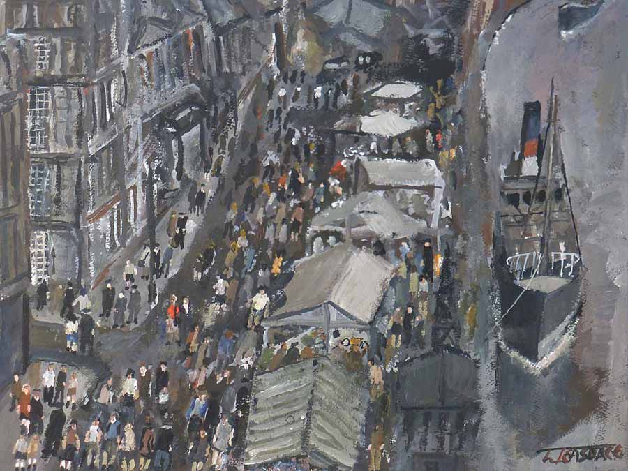 Buy 'Sunday Market - Quayside', an original painting by Malcolm Teasdale at The Biscuit Factory.