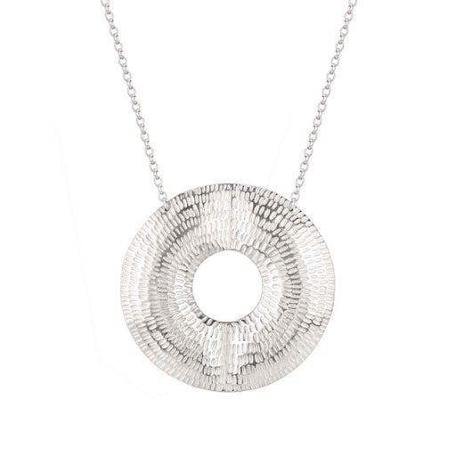 Torus Pendant Silver by Caitline Hegney | Origina handmade jewellery by Caitlin Hegney for sale at The Biscuit Factory 