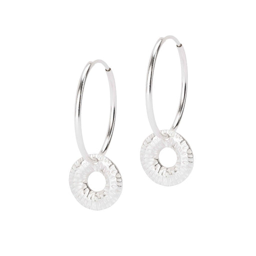 Torus Hoops Silver by Caitlin Hegney | Contemporary Jewellery for sale by Caitlin Hegney at The Biscuit Factory Newcastle 