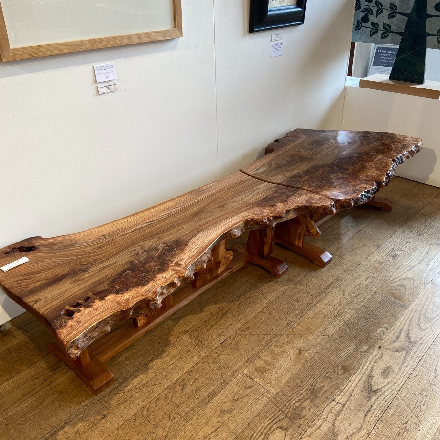 Two Part Burr Elm Coffee Table