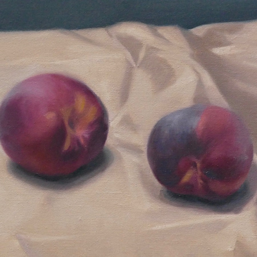 Two Peaches On Cloth