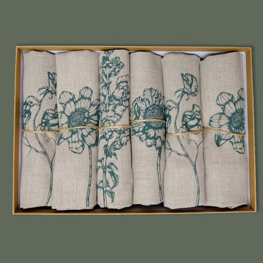 Wild Flower Napkin Set by Ellie Davison-Archer | Contemporary textiles for sale at The Biscuit Factory Newcastle 
