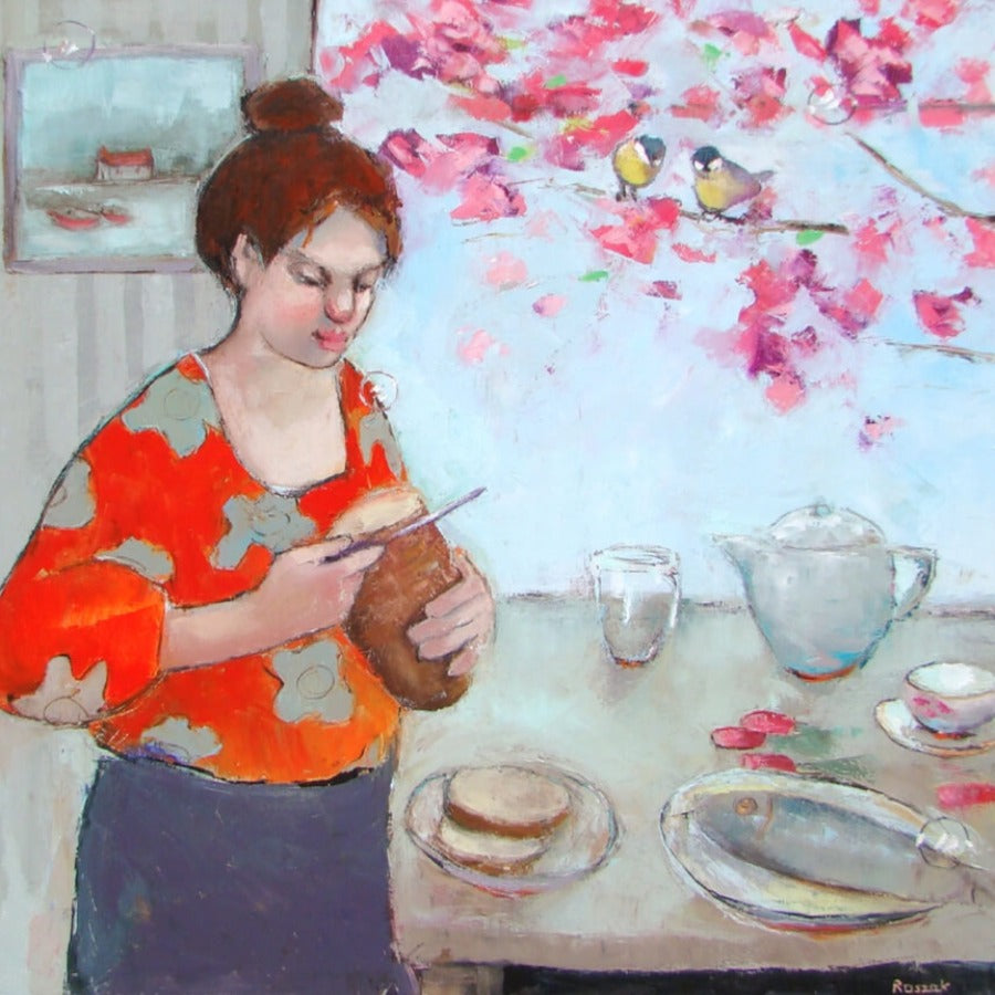 Bread by Basia Roszak | Contemporary painting for sale at The Biscuit Factory Newcaslte 