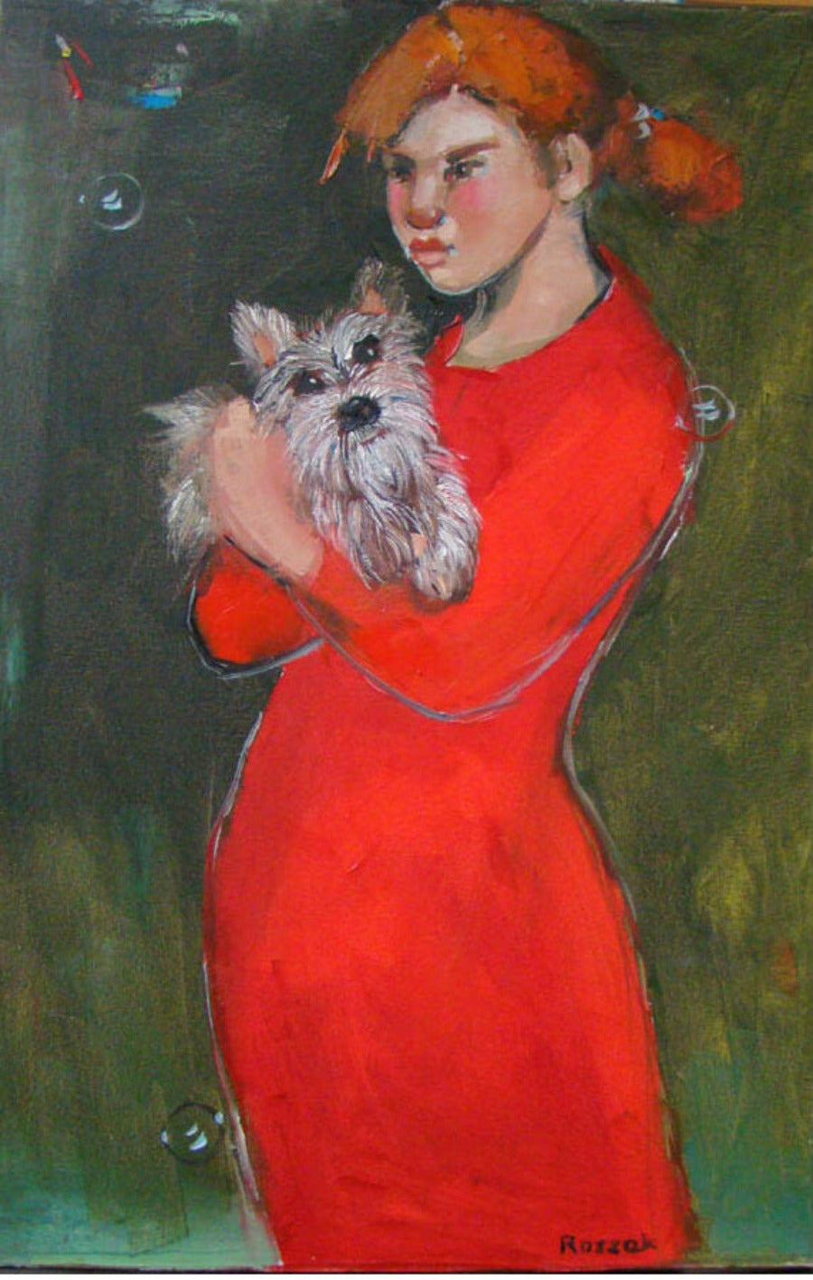 Doggie by Basia Roszak | Contemporary painting for sale at The Biscuit Factory Newcastle 