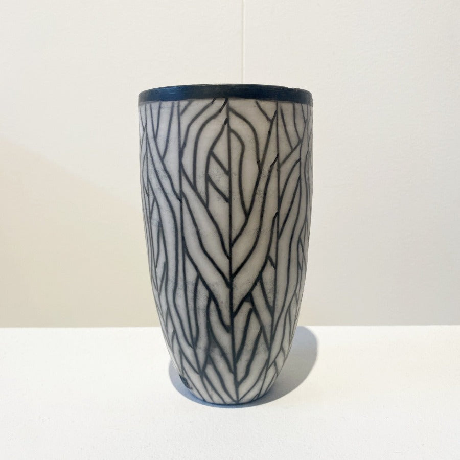 Medium Slim B/W Pot by Alan Ball | Contemporary Homeware for sale at The Biscuit Factory Newcastle 