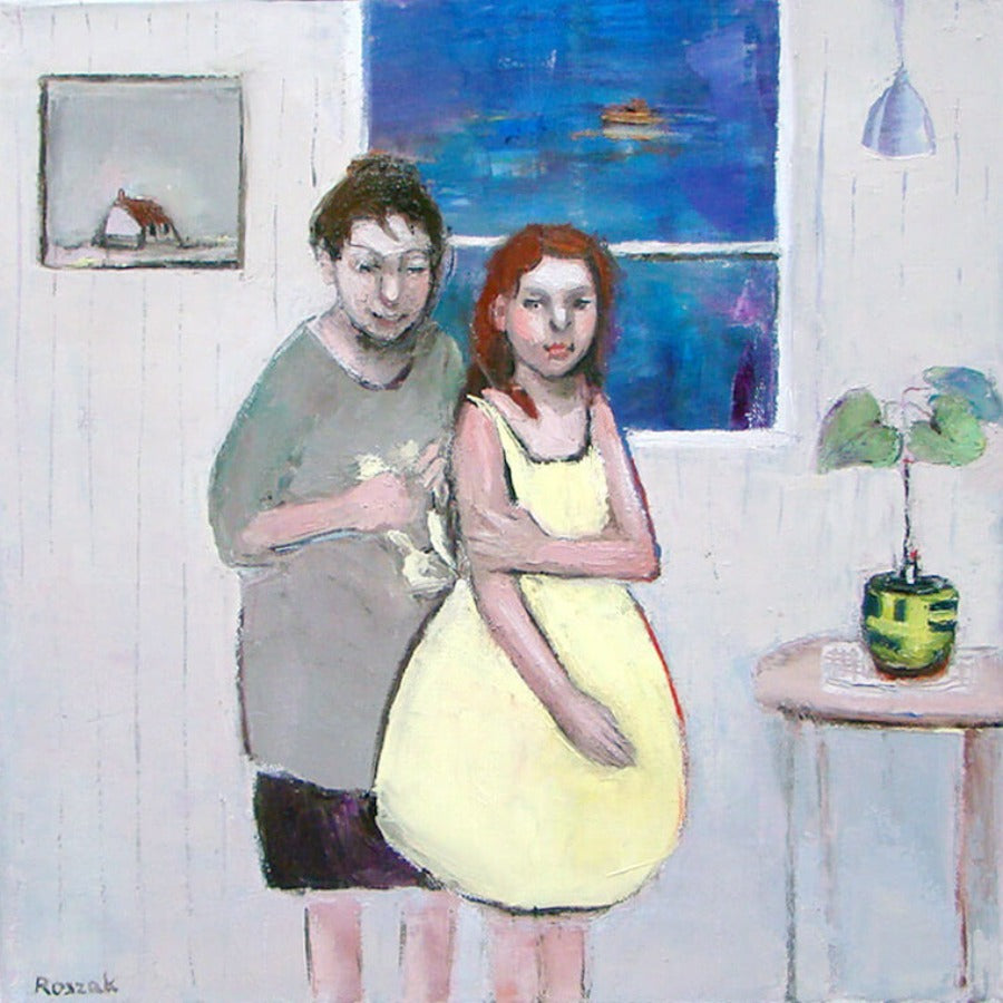 Mother and Daughter by Basia Roszak | Contemporary painting for sale at The Biscuit Factory Newcastle 
