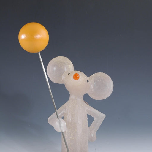 Pink Mouse Orange Balloon by Morag Reekie | Contemporary Sculpture for sale at The Biscuit Factory Newcastle 