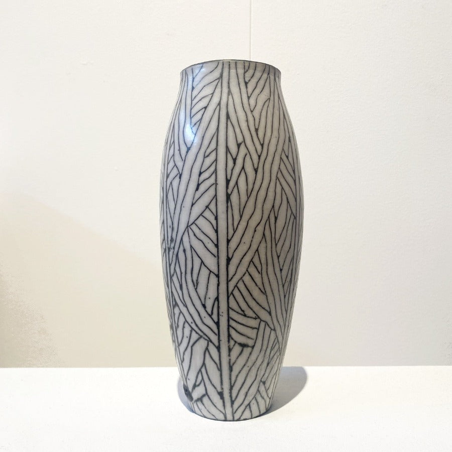 Tall Slim B/W Pot by Alan Ball | Contemporary Homeware for sale at The Biscuit Factory Newcastle 