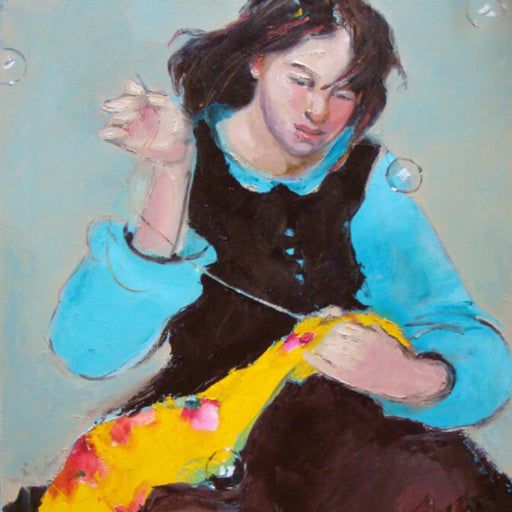 The Golden Thread by Basia Roszak | Contemporary figurative painting for sale at The Biscuit Factory Newcastle 